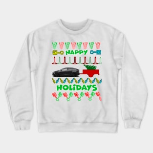 Merry chrismas, car guy, car enthusiast merry chrismas (Tesla) Crewneck Sweatshirt